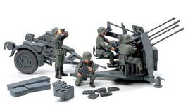 Tamiya 32554 1/48 German 20mm Flakvierling 38 Anti-Aircraft Gun w/4 Figures Kit