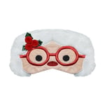 VerteLife Eye Mask for Sleeping, Christmas Cute Animal Sleep Masks Soft Plush Sleep Eyeshade Novelty Funny Cartoon Blindfold Travel Eye Cover for Children Adult (Christmas Glass)