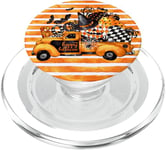 Boo And Bats Orange Pumpkin Truck Cute Aesthetic Halloween PopSockets PopGrip pour MagSafe