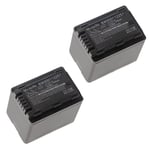 vhbw 2x Batterie remplacement pour Panasonic VW-VBK180, VW-VBK360, VW-VBT380, VW-VBT190 pour caméra vidéo caméscope (4040mAh, 3,6V, Li-ion)