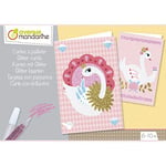 Avenue Mandarine KC065C - Boite créative enfant - 5 CARTES A PAILLETER - À partir de 6 ans