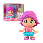 Pinypon Pop & Make Up (PNY70000) Figurine de 17 cm pour maquiller et décorer Vos Ongles ou Votre Visage avec des Autocollants, Comprend Une Peinture spéciale pour Les Cheveux et Vos Robes, Peinture