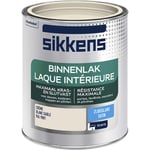 Sikkens - Peinture Laque Intérieure Bois et Fer - Résistance maximale aux taches et rayures - Satin Blanc Sable 0,75 l