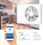 Blauberg UK Ultra Quiet Silent Bathroom Extractor Fan with Intelligent Humidity Timer and Speed Control Functions - WiFi Phone or Tablet Controlled