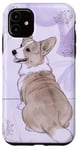 iPhone 11 Cute Purple Corgi Puppy Dog Case