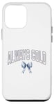 Coque pour iPhone 12 mini Nœud bleu froid mignon hiver pour femmes et filles