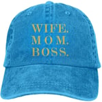 Eoinch Wife Mom Boss Sandwich Cap Denim Hats Baseball Cap