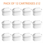 12x  Water Filter Jug Cartridges to fit Brita Maxtra+ Plus Water Filter Jugs