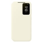 Smart Clear View Cover Case for Samsung S23 Plus, Cream (Original)