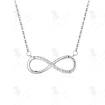 LCC® Sterling Silver Diamond Hänge Halsband Dam Infinity Love Halsband Temperament Nyckelbenskedja