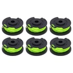 6 Pack RAC143 Coupe-bordures Bobine de Rechange de Ligne pour Ryobi 36V Tondeuse À Gazon Bobine, Mangeur de Mauvaises Herbes Chaîne Alimentation Automatique