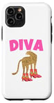 iPhone 11 Pro Funny Diva Panther in Boots,Animal Leopard and Shoes Diva Case