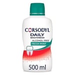 CORSODYL DAILY MOUTHWASH FRESH MINT ALCOHOL FREE 500ML