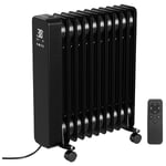 Jopassy - Radiateur à huile 2500W Chauffage électrique Radiateur électrique économe en énergie avec écran WiFi App & télécommande écran tactile - Noir