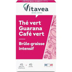 Vitavea Grönt te Guarana Grönt kaffe Intensiv fettförbrännare Hjälper till att bekämpa övervikt Kosttillskott 45 kapslar 605