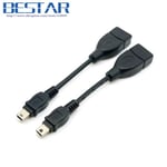 10cm Mini A and Mini B Mini câble USB Type A et Type B vers USB femelle OTG pour Handycam DV DC et tablette