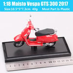 1:18 mittakaavassa Piaggio Vespa Scooter 98 PK 125 GTR P150X 300 MP5 Primavera GTS moottoripyörä moto pyörä painevalettu ajoneuvot lelut malli lapsille