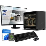 Sedatech Pack Mini-PC Workstation Watercooling • AMD Ryzen 9 7900X • RTX4070Ti • 64 Go DDR5 • 2To SSD M.2 • Windows 11 • Moniteur 28