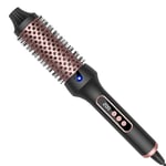 Brosse Chauffante Coiffante Thermal Brush Ionique 38MM Double PTC Fer à Friser 120-200℃ Écran LCD Peigne Chauffant Brosse Lissante pour Cheveux Boucleur Cheveux Lisseur Cheveux Cadeau Femme, OKWRAP