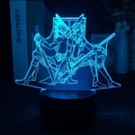 3D Night Light Attack On Titan Levi Ackmen Cool Led Iiiusion Night Light Anime Manga Makuuhuoneen sisustukseen Syntymäpäiväväri Lahja sängyn vierellä unilamppu Kid Pres