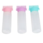 3pcs Root Comb Applicator Bottle For Hair Dye Graduated Scale Squeeze Hair O GF0