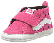 Vans Sk8-Hi Crib, Bébé marche Espadrilles bébé fille - Rose (Polka Dots/Hot Pink/True White), 17