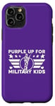 Coque pour iPhone 11 Pro Purple Up For Military Kids Mois of Military Child Adultes