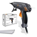 Steinel Glue Gun GlueMatic 3011 Set, incl. Hot Melt Glue Sticks 11 mm, Interchangeable Nozzle, Ideal for Repairs and DIY