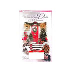 Simon Elvin With Love Dad Christmas Scene Greetings Card (Pack of 6)