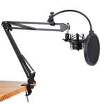 Bordstativ til mikrofon med popfilter