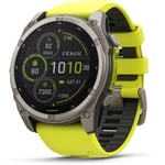 Garmin fenix 8 51mm SOLAR Sapphire Edition Bare Titanium with Amp Yellow + Graphite Band