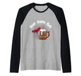 Brat outta Hell Bratwurst or beer Bavaria Raglan Baseball Tee