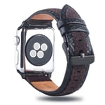 Apple Watch Series 4 40 mm klockarmband i koskinn - Svart / Brun