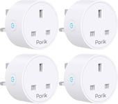 Porik Mini Smart Plug WiFi Outlet Works with Alexa, Google Home Smart Socket, 4