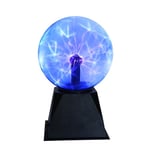 Pheashine Boule de Plasma 6 Pulgadas, Lampe Plasma Magique, Boule Electricité Statique, Lumière Plasma Touch Sensible Boule Plasma Bleu pour Les fêtes, Décoration de Noël 220V