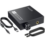 PROZOR Adaptateur Optique Jack Convertisseur Optique vers 35 mm DAC Audio 192...