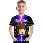 Roblox tryckt T-shirt barn pojkar kortärmad toppar B 7-8 Years