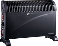 Mesko | Convector Heater With Timer And Turbo Fan | Ms 7741B | Convection Heater | 2000 W | Number Of Power Levels 3 | Suitable For Rooms Up To M2 | Black