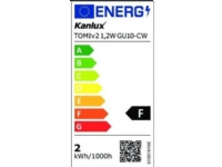 Kanlux LED-lampa TOMIv2 1-2W GU10-CW 120lm 6500K kall färg 34960