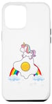 Coque pour iPhone 15 Pro Max Œuf au plat licorne pour garçons, filles, femmes, enfants, adolescents, arc-en-ciel