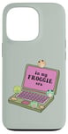 Coque pour iPhone 13 Pro Dessin amusant de grenouille, Kawaii et Chubby Frogs « In My Foggie Era »