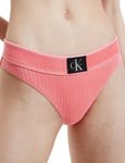 Calvin Klein Womens KW0KW01719 CK Authentic Bikini Brief - Pink Elastane - Size 8 UK