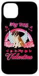 iPhone 14 Plus My Dog Is My Valentine Funny St Bernard Dog Valentines Day Case