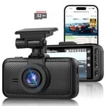 Miofive Car Camera 4K Resolution, 5G WiFi & Bluetooth, GPS Dash Cam, 3" IPS Screen, G-sensor, Night Vision, Loop Recording, HDR, App Control, and Supports up to 512GB with a Free 32G Card Included