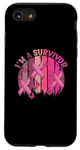 Coque pour iPhone SE (2020) / 7 / 8 Ruban rose « Im A Survivor » pour la sensibilisation au cancer du sein