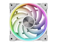 Akasa White LED Premium Cooling Fan with Addressable RGB - 120mm