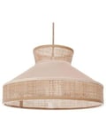 Lampe suspension en rotin ton naturel et beige BATALI