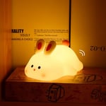 LOVERUIS Veilleuse Enfants, 7 couleurs Lampe de Nuit Bébé Veilleuse, Kawaii Veilleuse Déco Chambre Bébé Veilleuse Enfants Batterie, portable pour cadeau déco (Baleine) (Lapin)