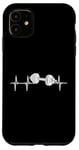 Coque pour iPhone 11 Design haltère pour les amateurs de musculation