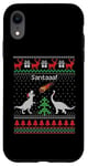 Coque pour iPhone XR Pull de Noël avec motif dinosaure moche